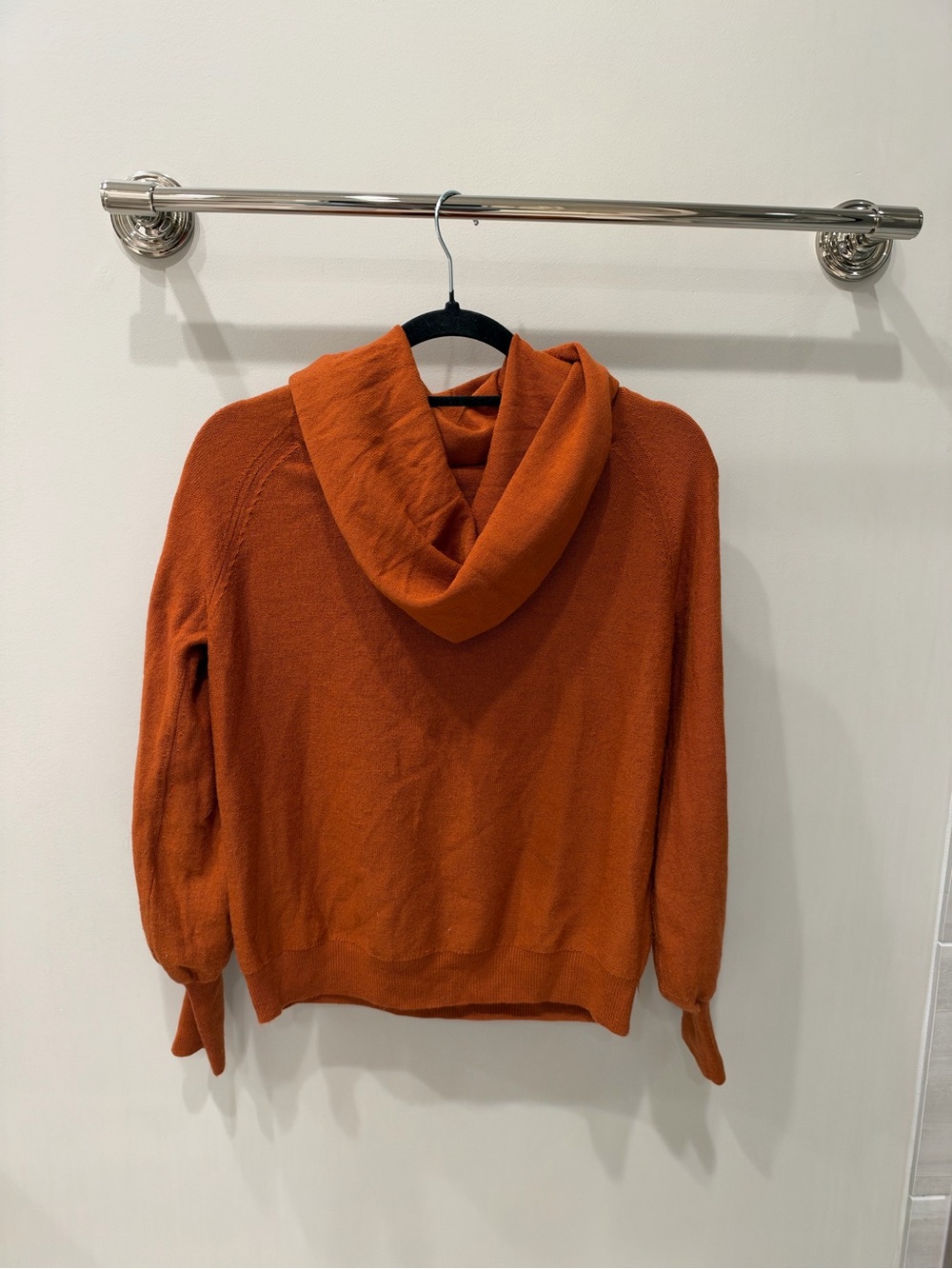 Anthropologie Rust Orange Cowl Neck Sweater